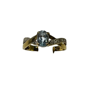 Solitaire en Or jaune 18K - Taille 53 - 1.85G
