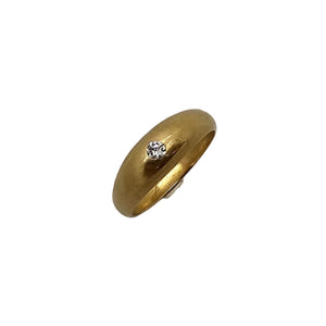 Bague Jonc Or 18K avec Diamants - T60 - 5.19gr