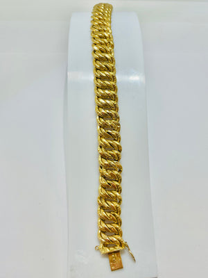Bracelet Gourmette en Or Jaune 18k - 18.80 G