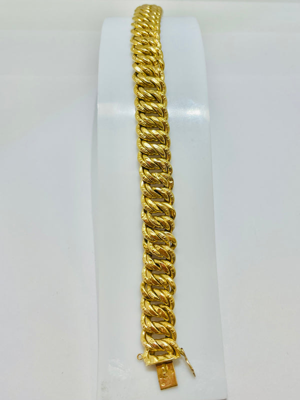 Bracelet Gourmette en Or Jaune 18k - 18.80 G