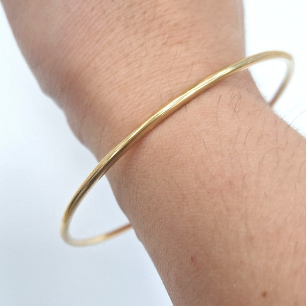 Bracelet Jonc en Or Jaune 18 Carats - 19 Cm