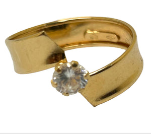 Titre : Bague Or Jaune 18 Carats avec Oxyde
