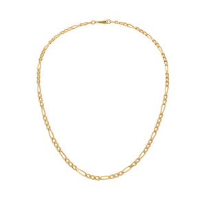 Chaîne Maille figaro en or jaune 18K  - 7.57 Grs