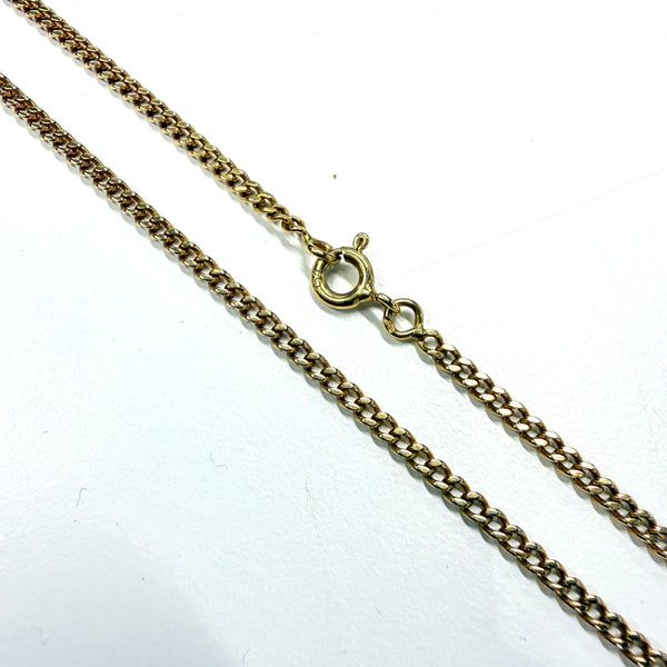 Collier Sautoir en Or Jaune 18k - Maille Forçat Plate