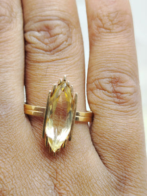 Bague en or jaune 18K - Taille 60