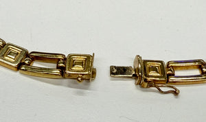 Collier Ras du Cou Or Jaune 18k Maille Fantaisie