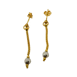 Boucles d'oreilles pendantes en or jaune 18k - 2.48gr