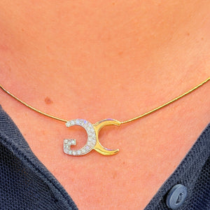 Pendentif en Or Jaune 18k en diamants