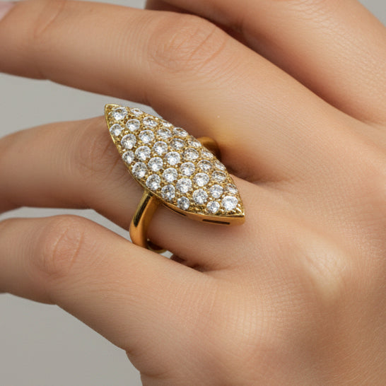 Bague en or jaune 18k - 5.90 G