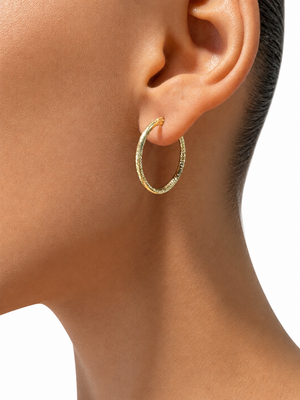 Paire de créoles en or jaune 18 K - 1.93 G