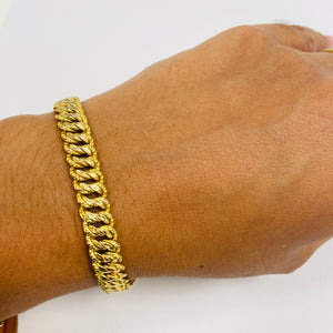 Bracelet en maille américaine en Or Jaune 18K - 9.70G