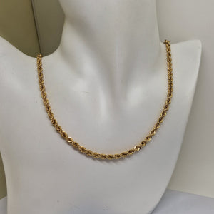 Collier Matinée Maille Torsadé Or Jaune 18K 14.67 Grs