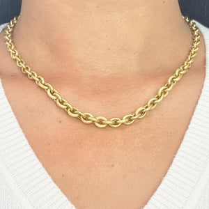 Collier Ras du Cou en Or Jaune 18 K