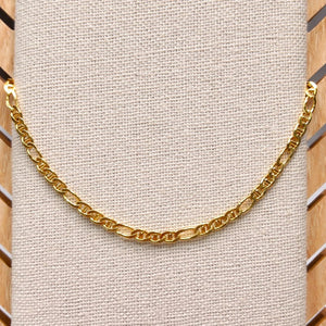 Collier Matinée Or Jaune Maille Figaro 18k - 16.36gr - 55cm