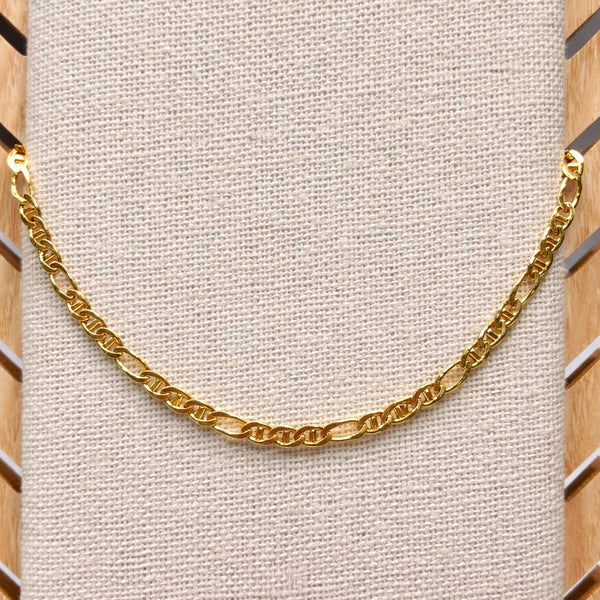 Collier Matinée Or Jaune Maille Figaro 18k - 16.36gr - 55cm