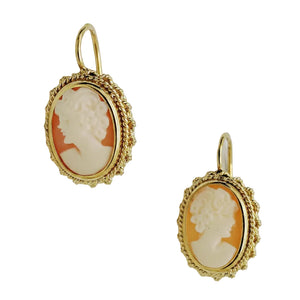 Boucles d'Oreilles Dormeuse en Or Jaune 18K