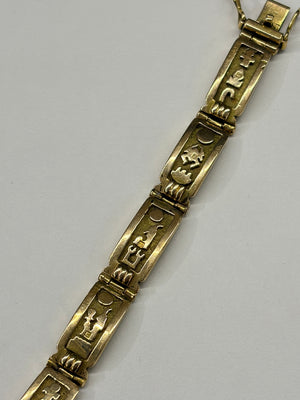 Bracelet Égyptien Vintage en Or 18 Carats