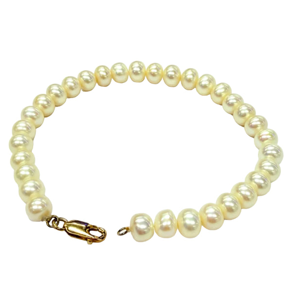 Bracelet perle de luxe en Or jaune 18K