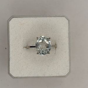 Bague Empierrée Aigue Marine Or Blanc 18K