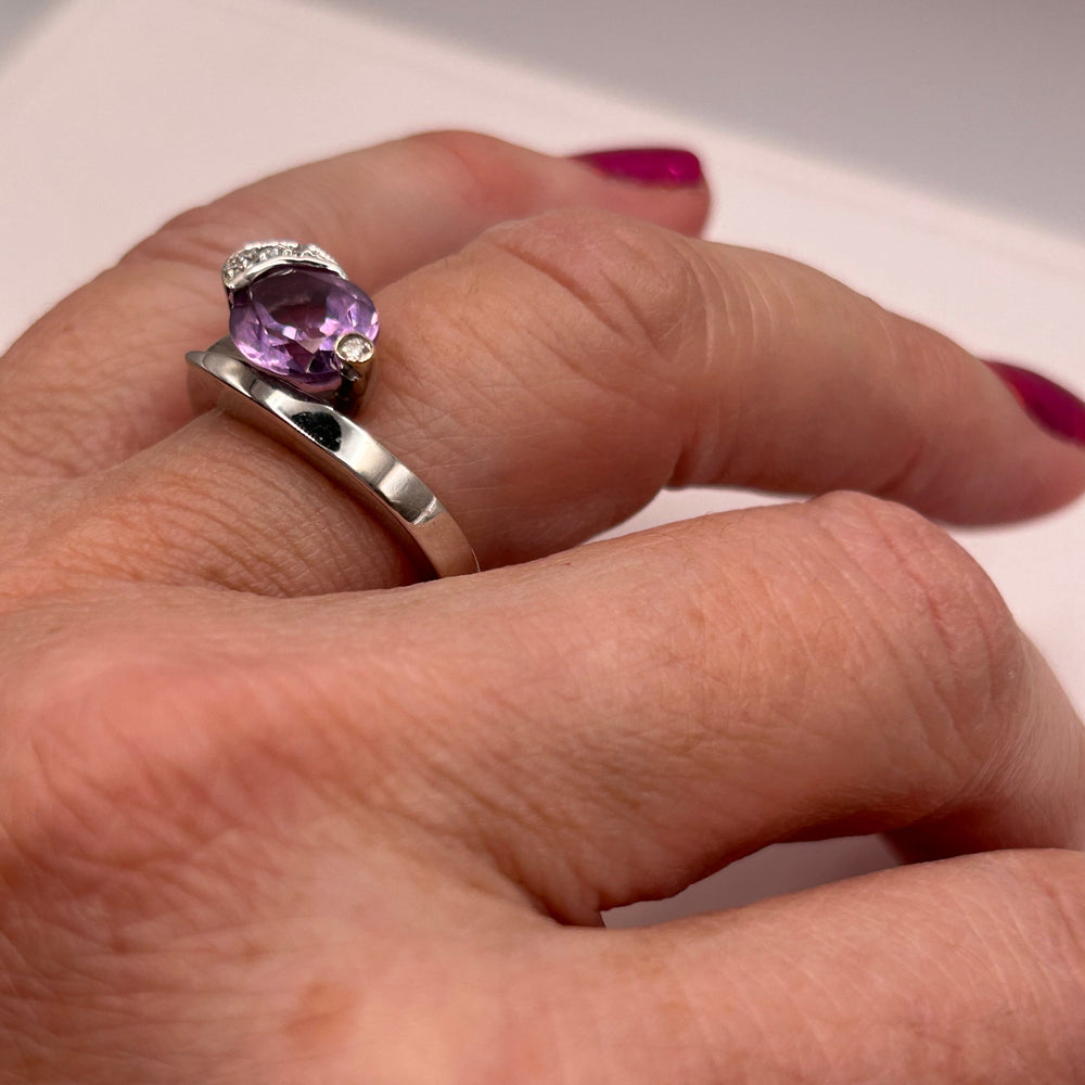 Bague en Or blanc 18K Taille 54 - 6.95g