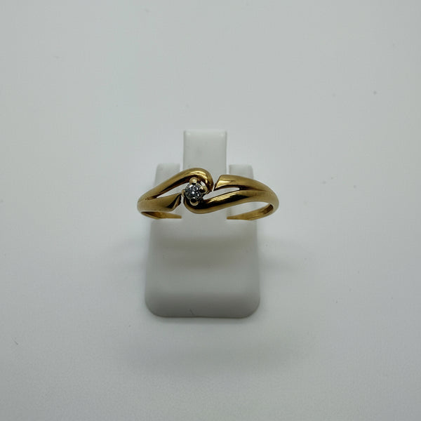 Bague en Or Jaune 18K - Taille: 52