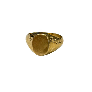 Bague chevalière en Or jaune 18K