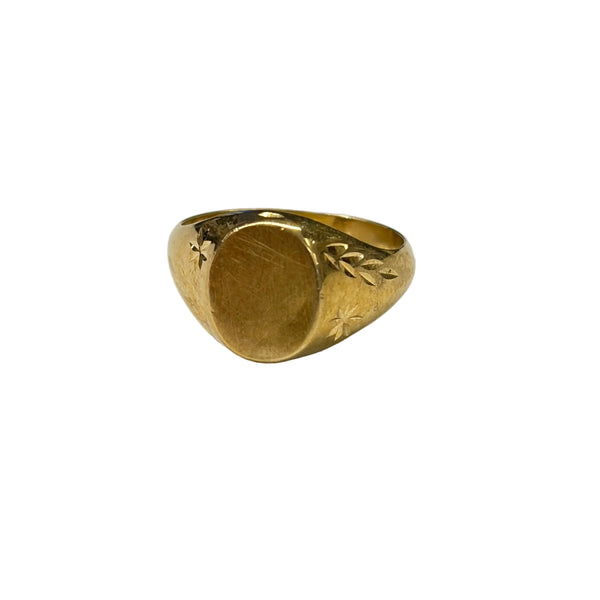 Bague chevalière en Or jaune 18K