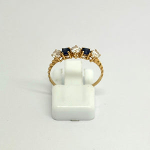 Bague Or Jaune 18 K avec Oxyde de Zirconium