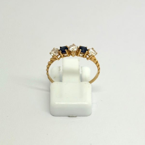 Bague Or Jaune 18 K avec Oxyde de Zirconium