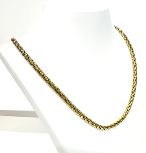 Longue Chaîne en Or Jaune 18K – Maille Haricot Ronde