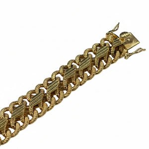 Bracelet Gourmette en Or Jaune 18k