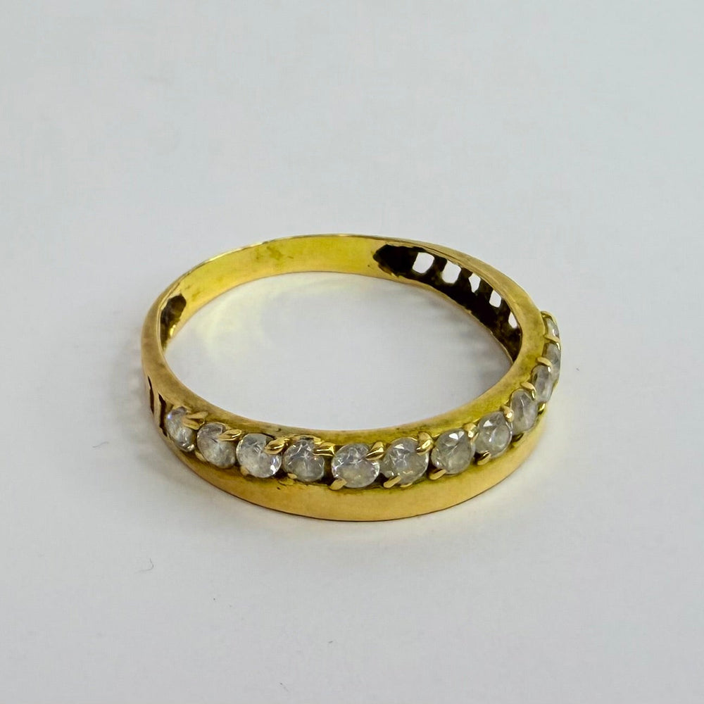 Bagues en Or Jaune 18k avec Oxydes de Zirconium - 1.4 Grs