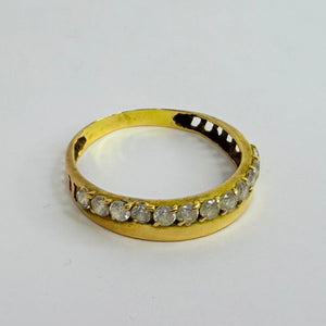 Bagues en Or Jaune 18k avec Oxydes de Zirconium - 1.4 Grs