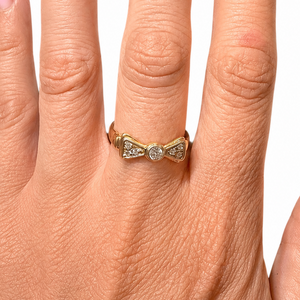 Bague Or Jaune avec Oxyde de Zirconium