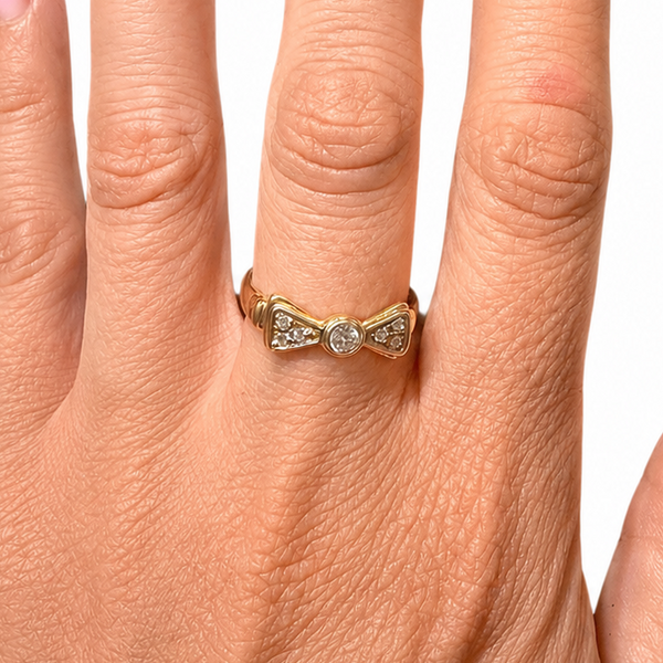 Bague Or Jaune avec Oxyde de Zirconium