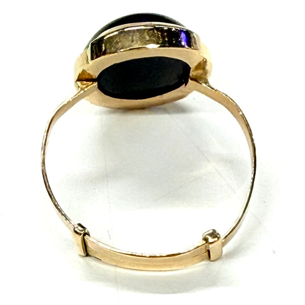 Bague réglable en or jaune 18k  Poids - 3.52 Grs Taille-Réglable plus petit 58 au plus grand 70