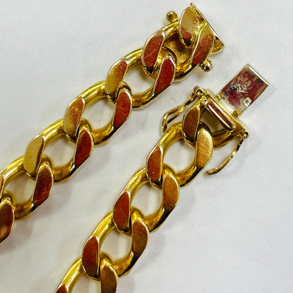 Bracelet gourmette en Or jaune 18K - 45.52G