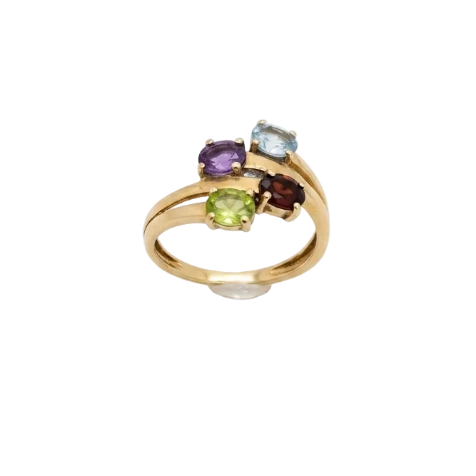 Bagues Bouquet en Or Jaune 18 K - Taille 54 - 2.63 G