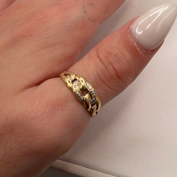Bague en Or Jaune 18K - T52 - 1.42gr