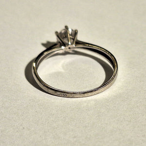 Solitaire en or blanc 18K Taille-54