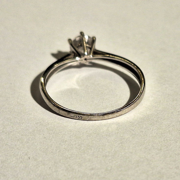Solitaire en or blanc 18K Taille-54
