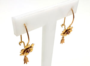 Boucles d'oreilles Dormeuses en Or Jaune 18k 2.72 Grs