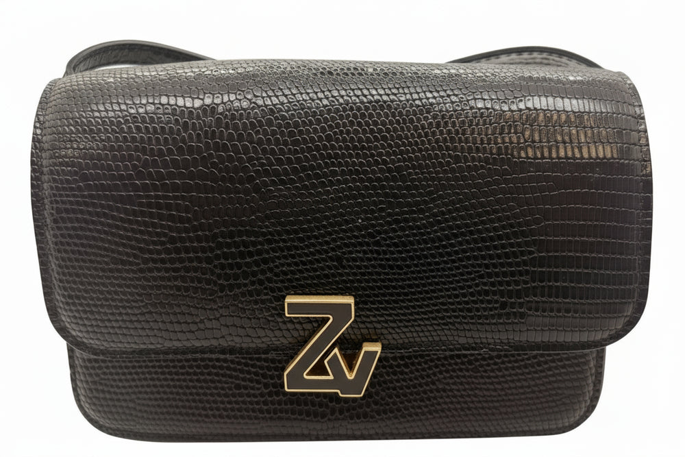Sac à main Zadig et Voltaire en cuir noir croco