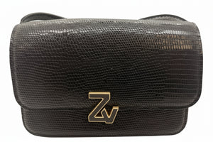 Sac à main Zadig et Voltaire en cuir noir croco
