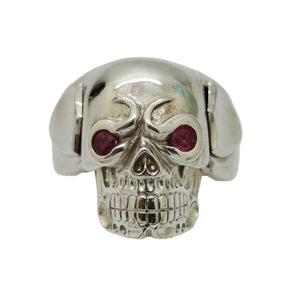 Bague tête de mort en Or Blanc 18 carats