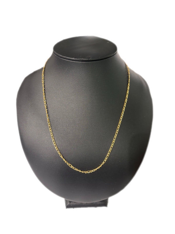 Collier Sautoir en Or Jaune 18 Carats Figaro 50cm