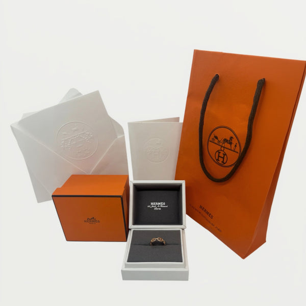 Bague Hermès en Or Rose 18K - Taille 50 - 3.96G