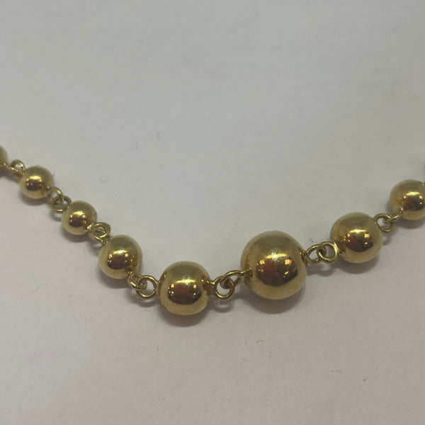 Collier Ras du Cou en Or Jaune 18K - 16.37g