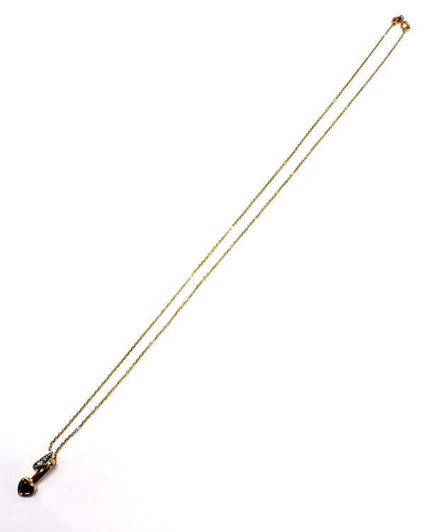 Collier Princesse Or Jaune et Blanc 18k avec Saphir et Diamant 1.81 Grs