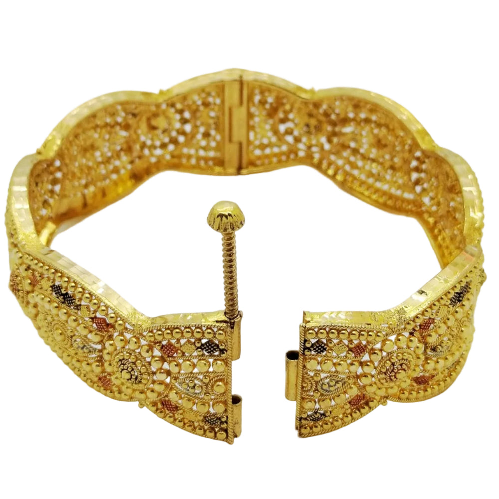 Bracelet manchette en or 22K - 6.5cm - 36.23gr